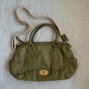 Fossil Leather Handbag Crossbody Olive Green
